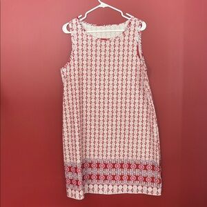 SHEIN Red and White Geometric Apparel